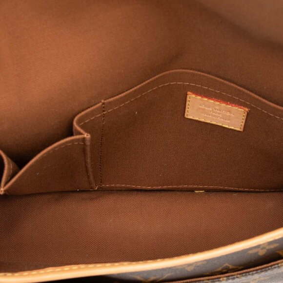 LOUIS VUITTON Authentic Brown Monogram Leather Shoulder Bag - Picture 4 of 7